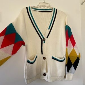 Cute colorful vintage style sweater